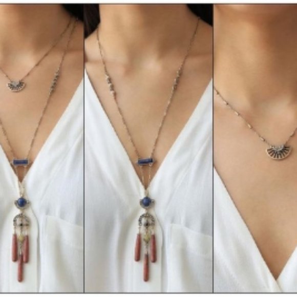 Sunlit Savanna Two-Row Convertible Necklace - Picture 3 of 3